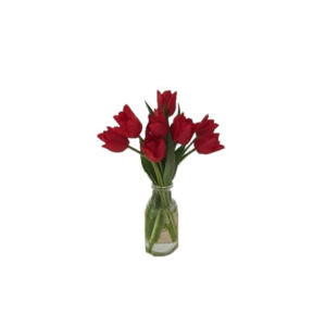 Charming Red Garden in Glass Vase