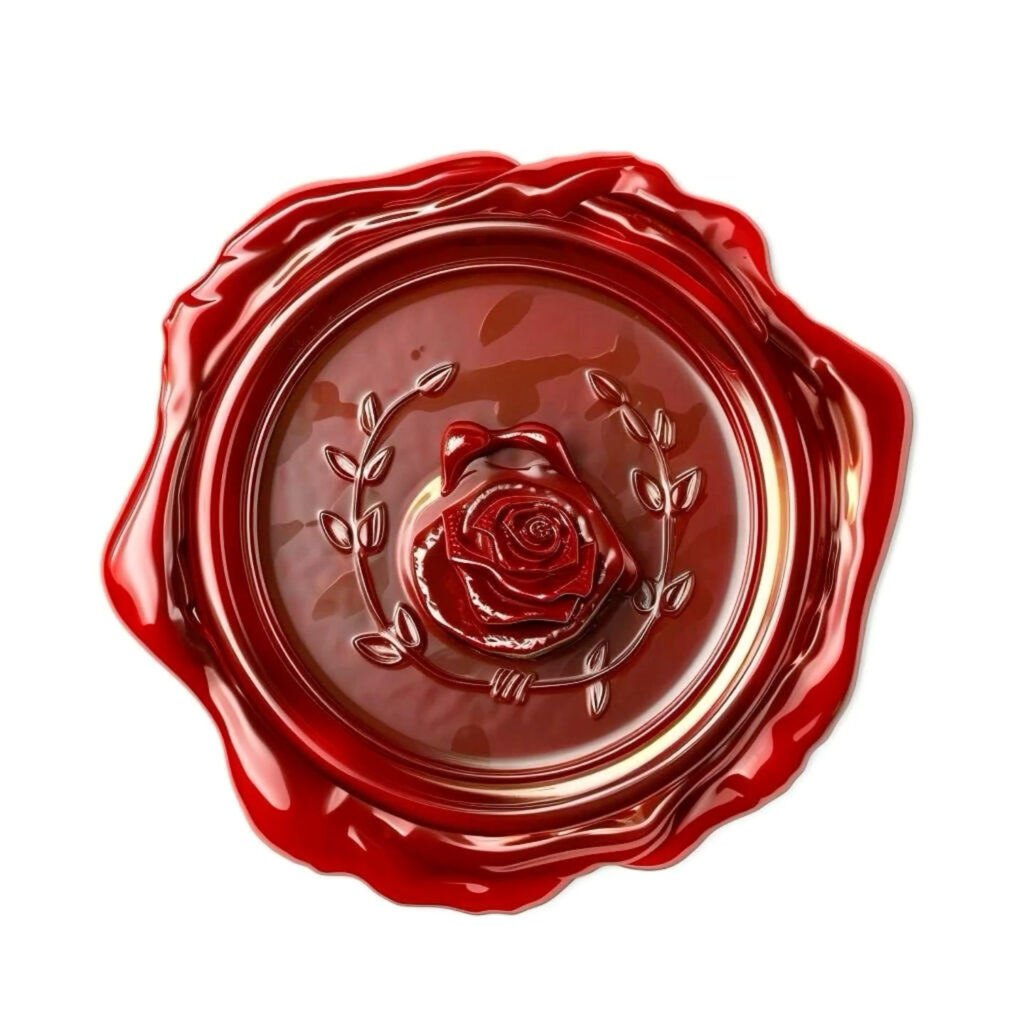 Rustic Rose in a Red Glass Oasis