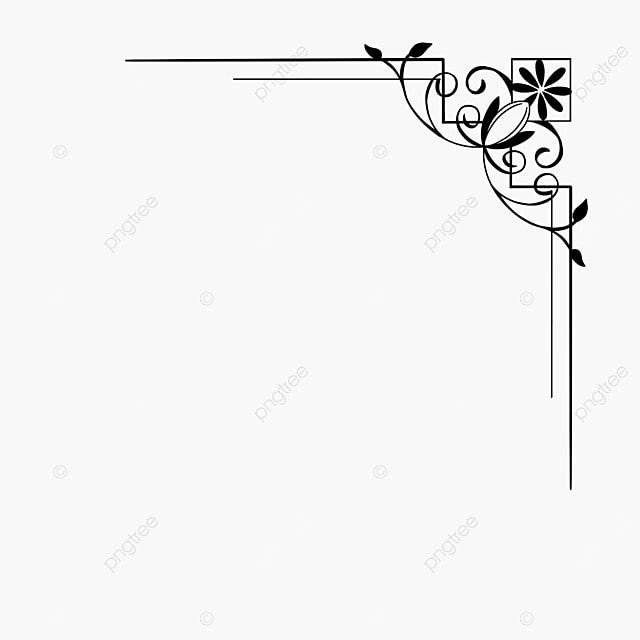 Elegant Floral Corner In Black & White