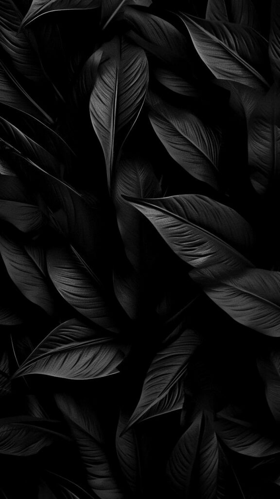 Moonlit Magic: Leaves in Monochrome