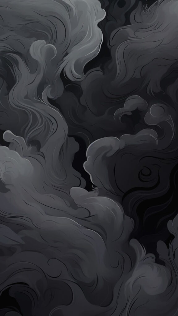 Swirling Clouds in Monochrome Elegance