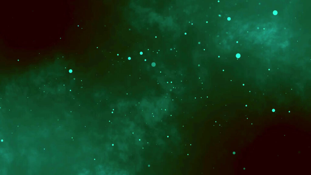 Green Stars Erupt in Night Sky