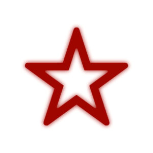 White Background, Red Hot Star