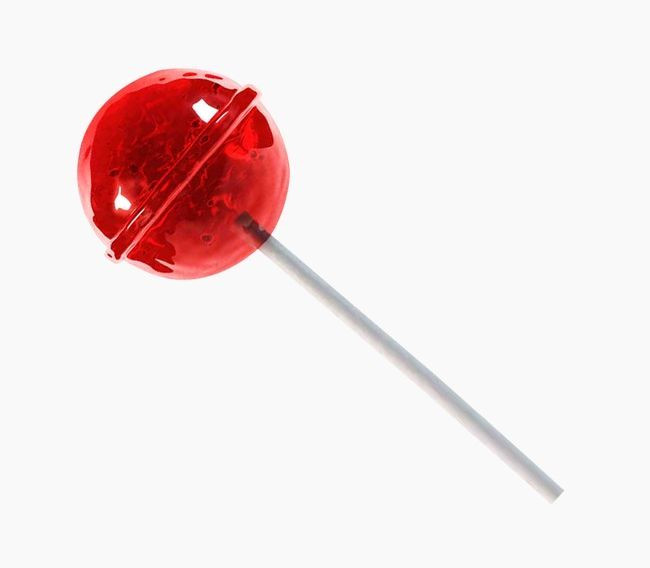 Pop of Color: Red Lollipop on a Bright White Background