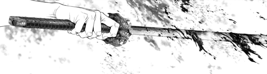 Dark Manga Aesthetic: Epic Black and White Banners for PC