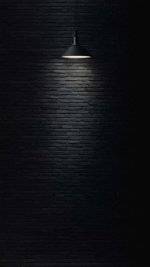 Mysterious Light on a Dark Brick Wall