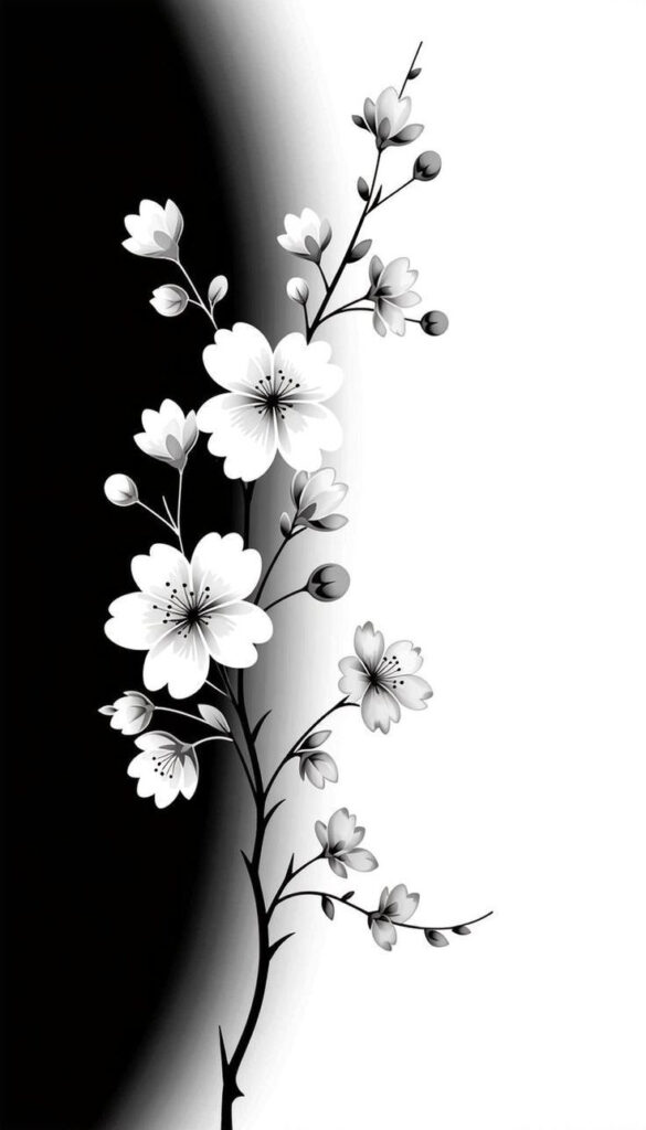 Elegant White Florals in a Monochromatic Masterpiece